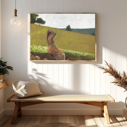 Experience the serene beauty of the countryside with this calm and reflective artwork. A solitary for Hallway