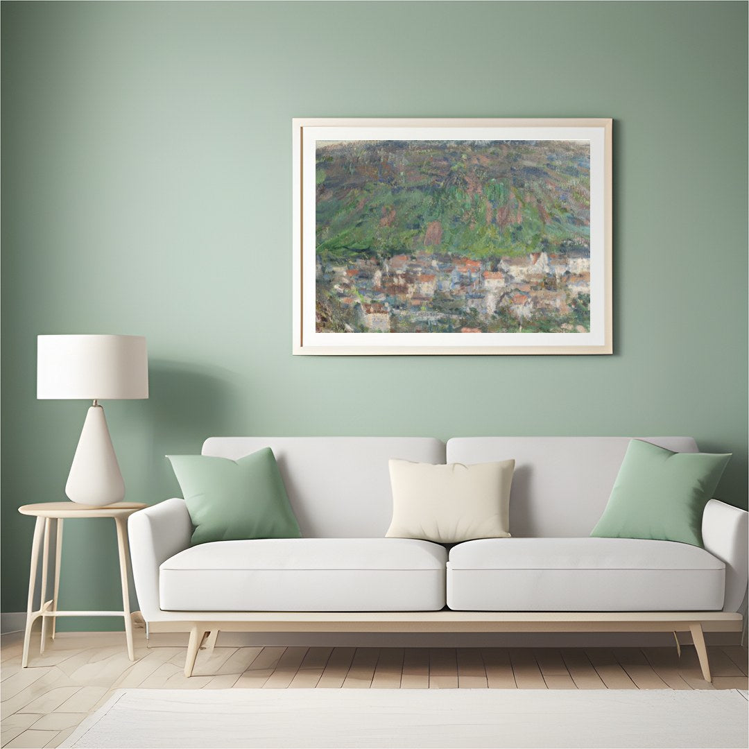 Immerse yourself in the serene beauty of this impressionistic landscape. Capturing the essence of a for Hall