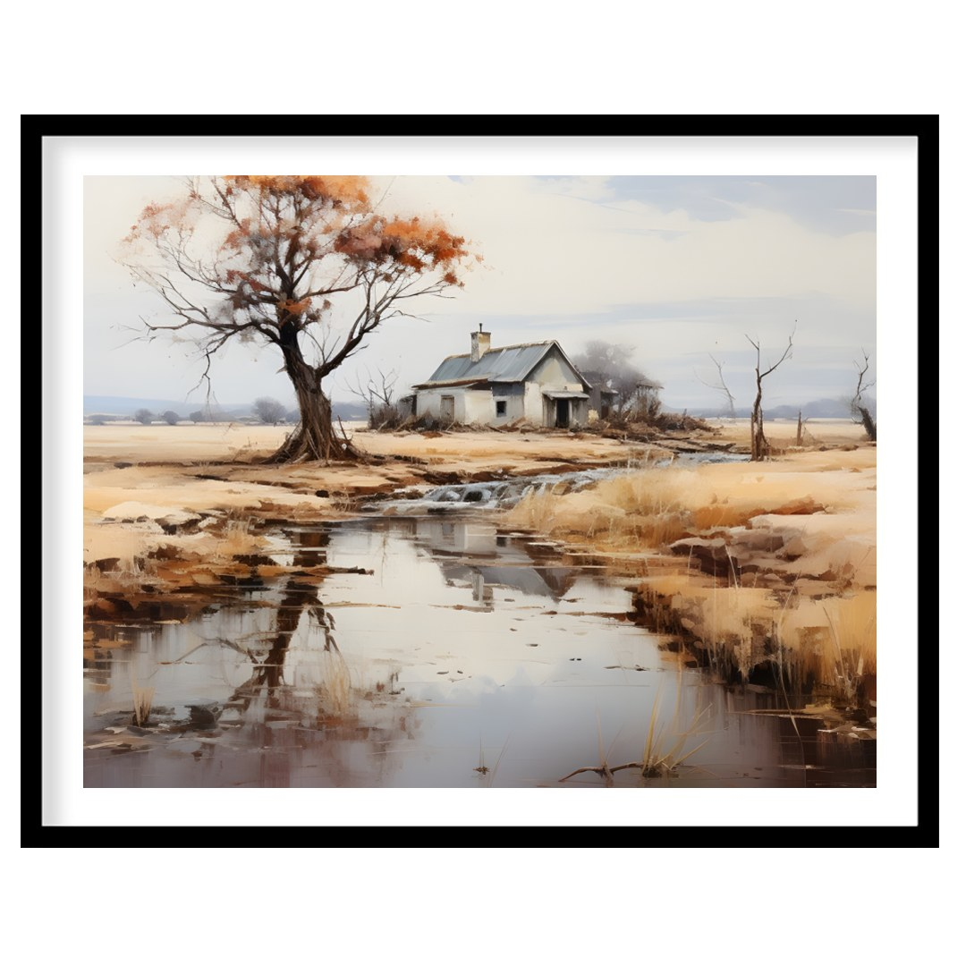 Immerse yourself in the serene elegance of rural landscapes with 'Tranquil Homestead by the for home