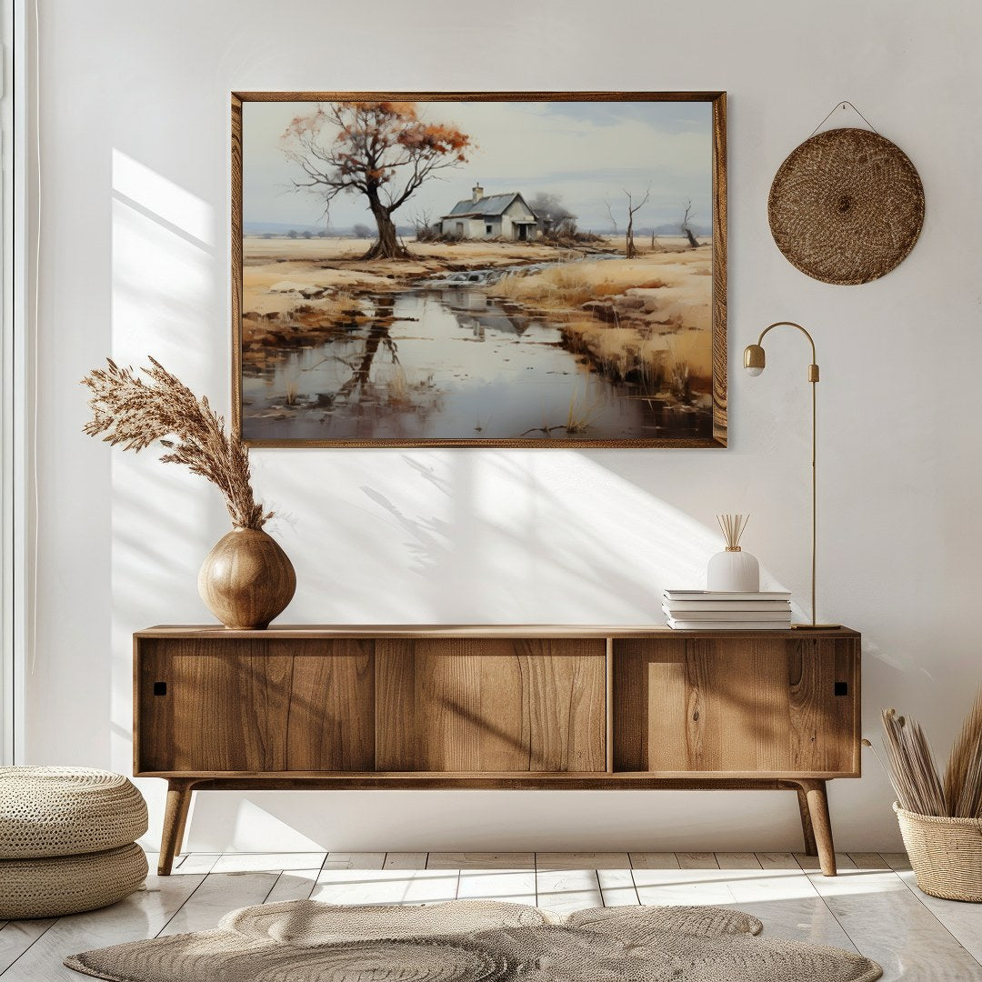 Immerse yourself in the serene elegance of rural landscapes with 'Tranquil Homestead by the for Sitting Area