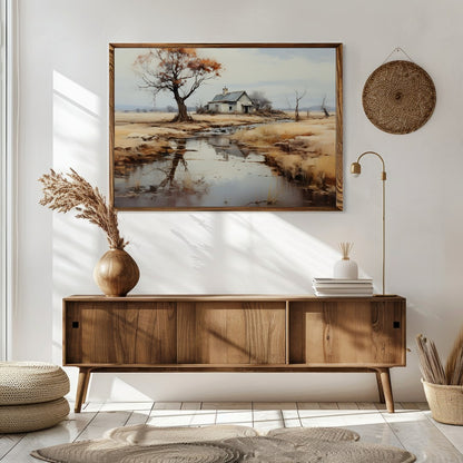Immerse yourself in the serene elegance of rural landscapes with 'Tranquil Homestead by the for Sitting Area