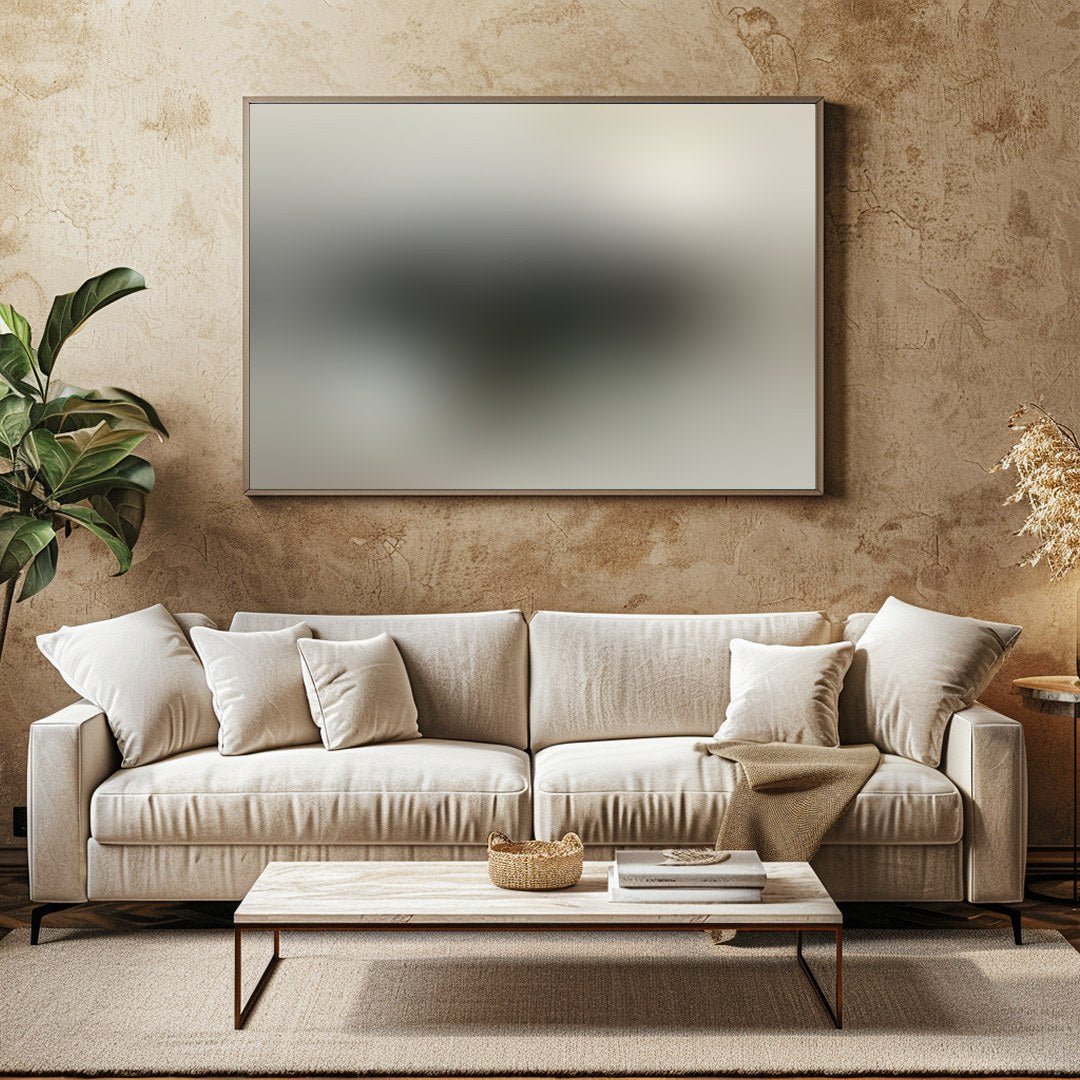 Immerse yourself in the serene beauty of this abstract seascape painting. Soft waves blend for Family Room
