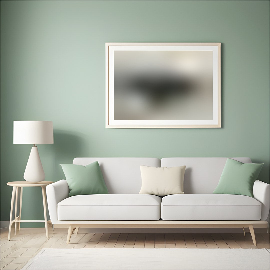 Immerse yourself in the serene beauty of this abstract seascape painting. Soft waves blend for Hall