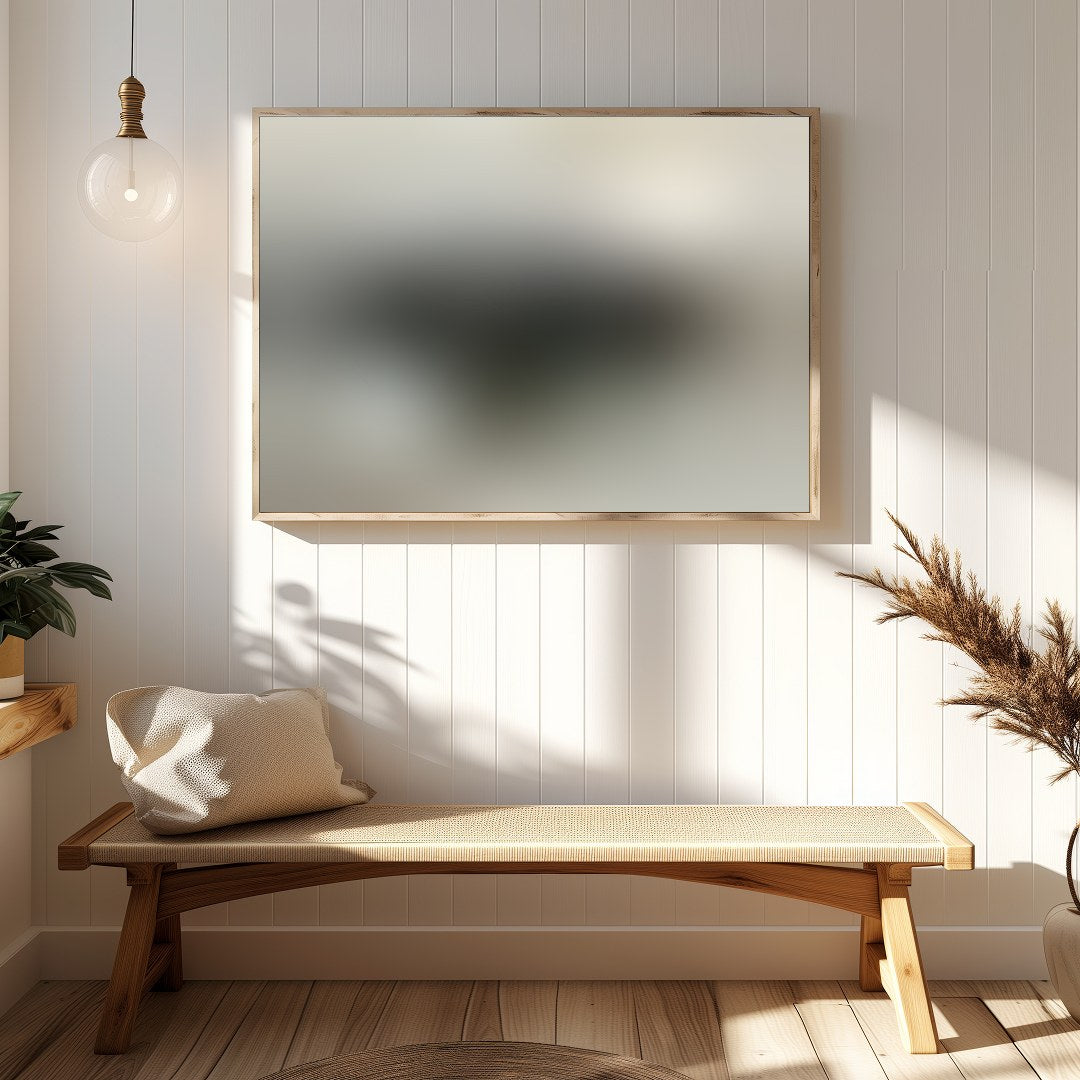 Immerse yourself in the serene beauty of this abstract seascape painting. Soft waves blend for Hallway