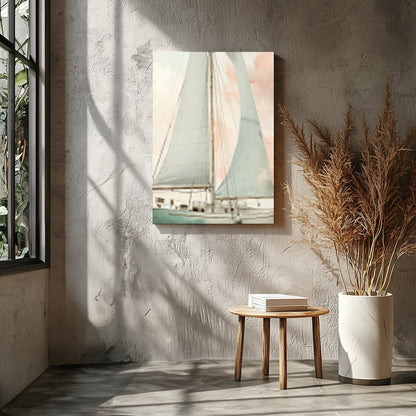 This captivating artwork evokes a sense of calm with its soft, pastel hues and elegant depiction of for Entrance