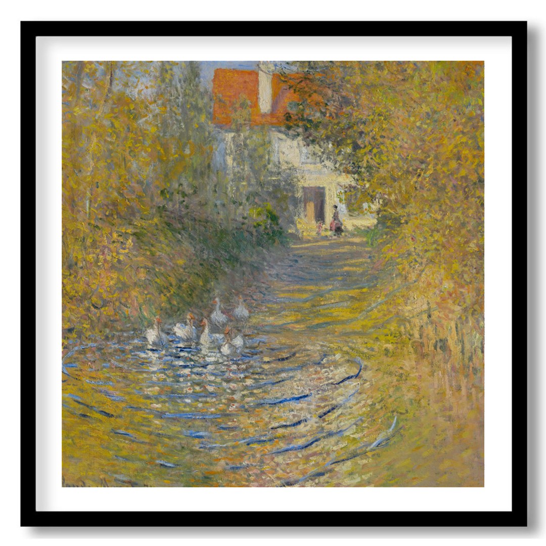 This stunning impressionist masterpiece captures the serene beauty of a sunlit garden path, leading for nook