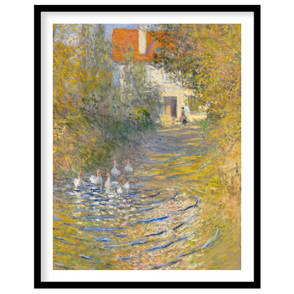 This stunning impressionist masterpiece captures the serene beauty of a sunlit garden path, leading for nook