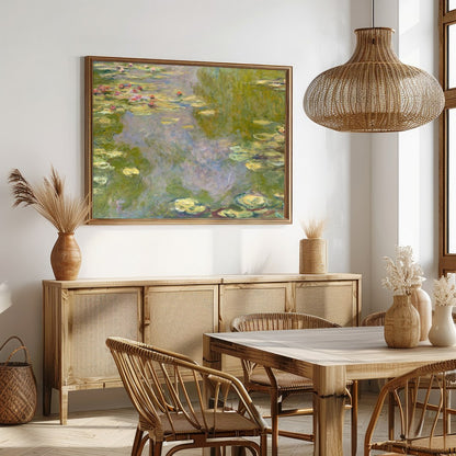 Immerse yourself in the serene beauty of 'Tranquil Impressionist Water Lilies.' This exquisite wall for Dining