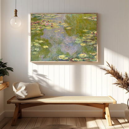 Immerse yourself in the serene beauty of 'Tranquil Impressionist Water Lilies.' This exquisite wall for Hallway