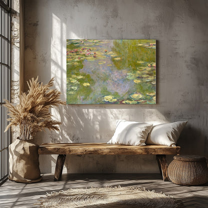 Immerse yourself in the serene beauty of 'Tranquil Impressionist Water Lilies.' This exquisite wall for Veranda