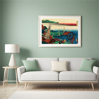 Immerse yourself in the serene beauty of this traditional Japanese countryside artwork. With its for Hall