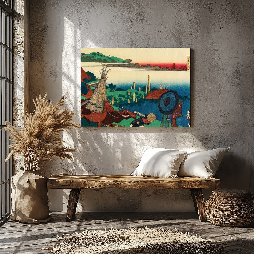 Immerse yourself in the serene beauty of this traditional Japanese countryside artwork. With its for Veranda