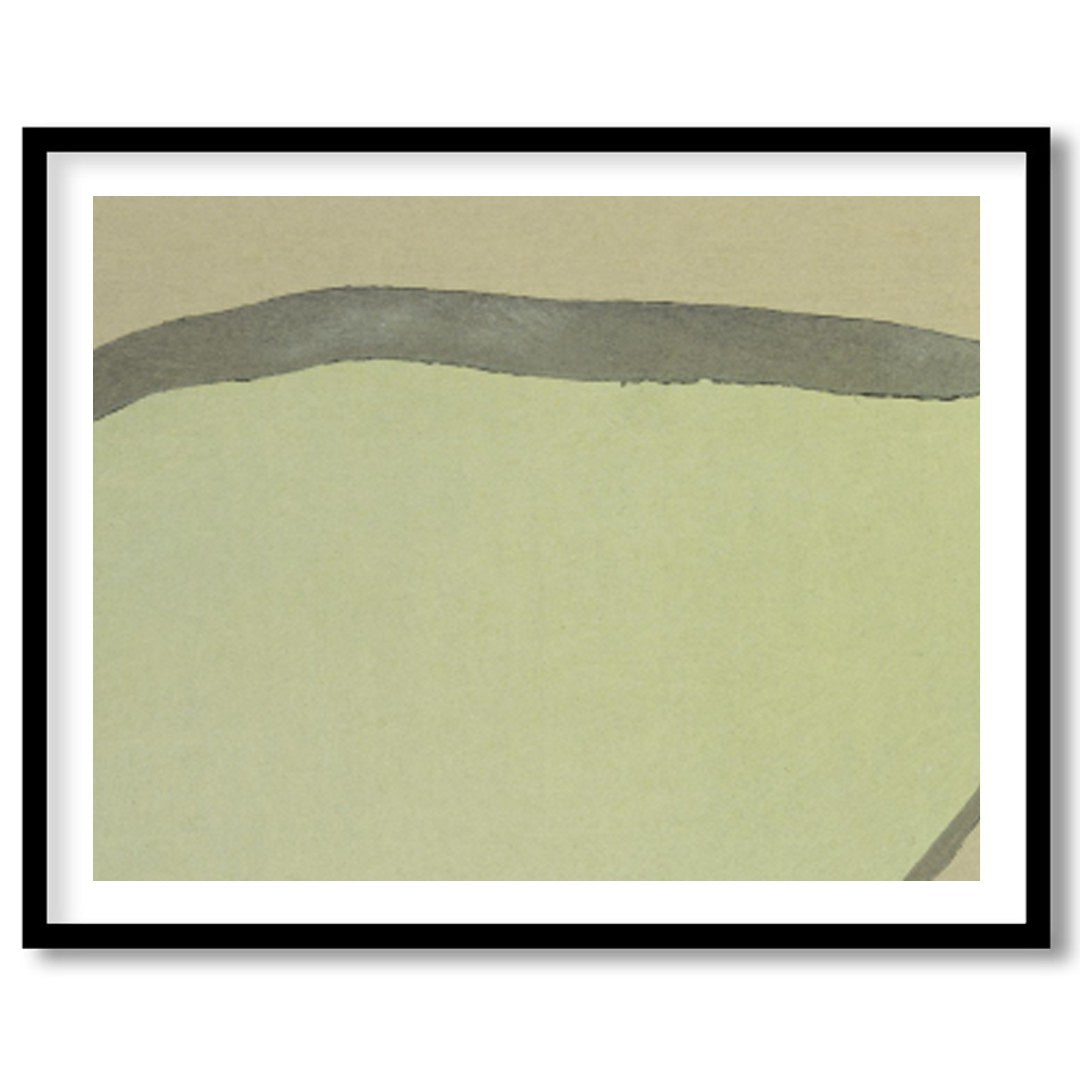 This serene piece captures a solitary figure in a minimalist landscape, blending traditional and for residence