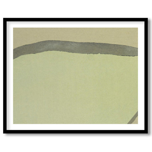 This serene piece captures a solitary figure in a minimalist landscape, blending traditional and for residence