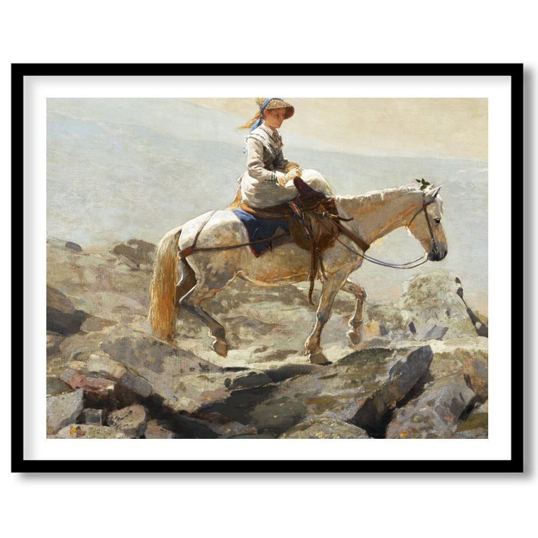 Capture a serene moment with this exquisite artwork featuring a contemplative rider on horseback for bedroom