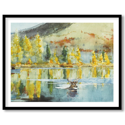 Immerse yourself in the serene beauty of nature with this stunning watercolor artwork. The piece for place