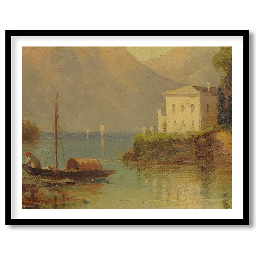 Immerse yourself in the serenity of this captivating landscape, showcasing a gentle lakeside scene for space