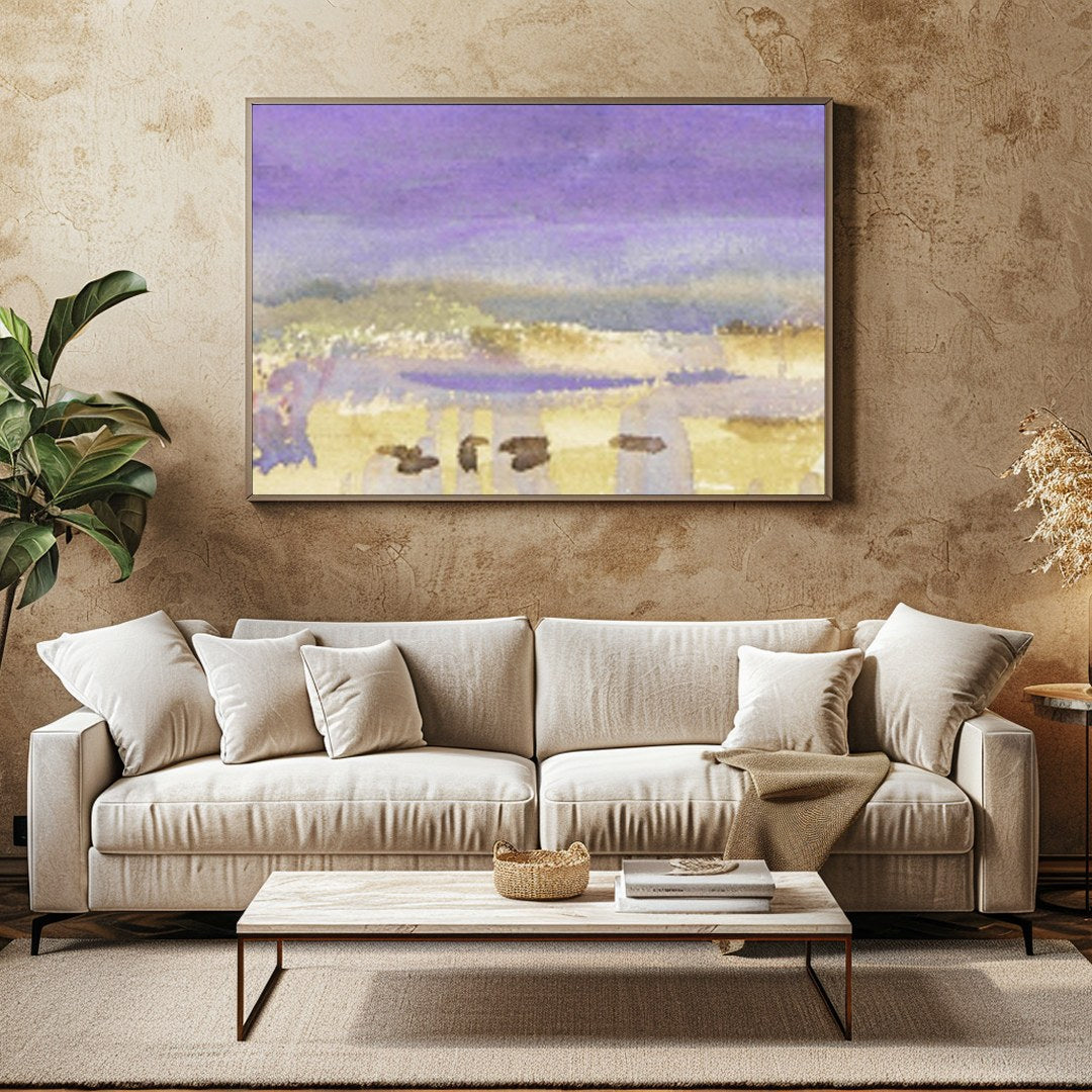 Experience the serene beauty of nature with this exquisite watercolor piece, showcasing dreamy for Family Room