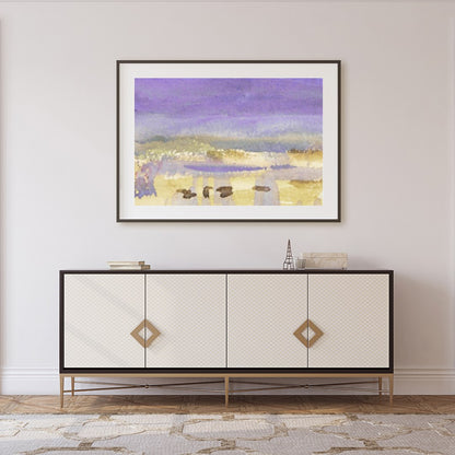 Experience the serene beauty of nature with this exquisite watercolor piece, showcasing dreamy for Foyer