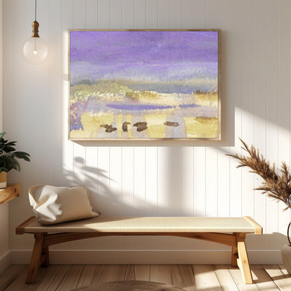 Experience the serene beauty of nature with this exquisite watercolor piece, showcasing dreamy for Hallway