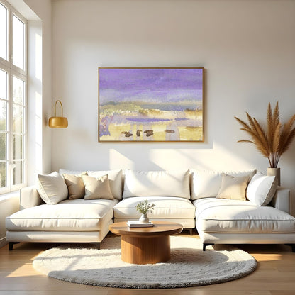Experience the serene beauty of nature with this exquisite watercolor piece, showcasing dreamy for Living Room
