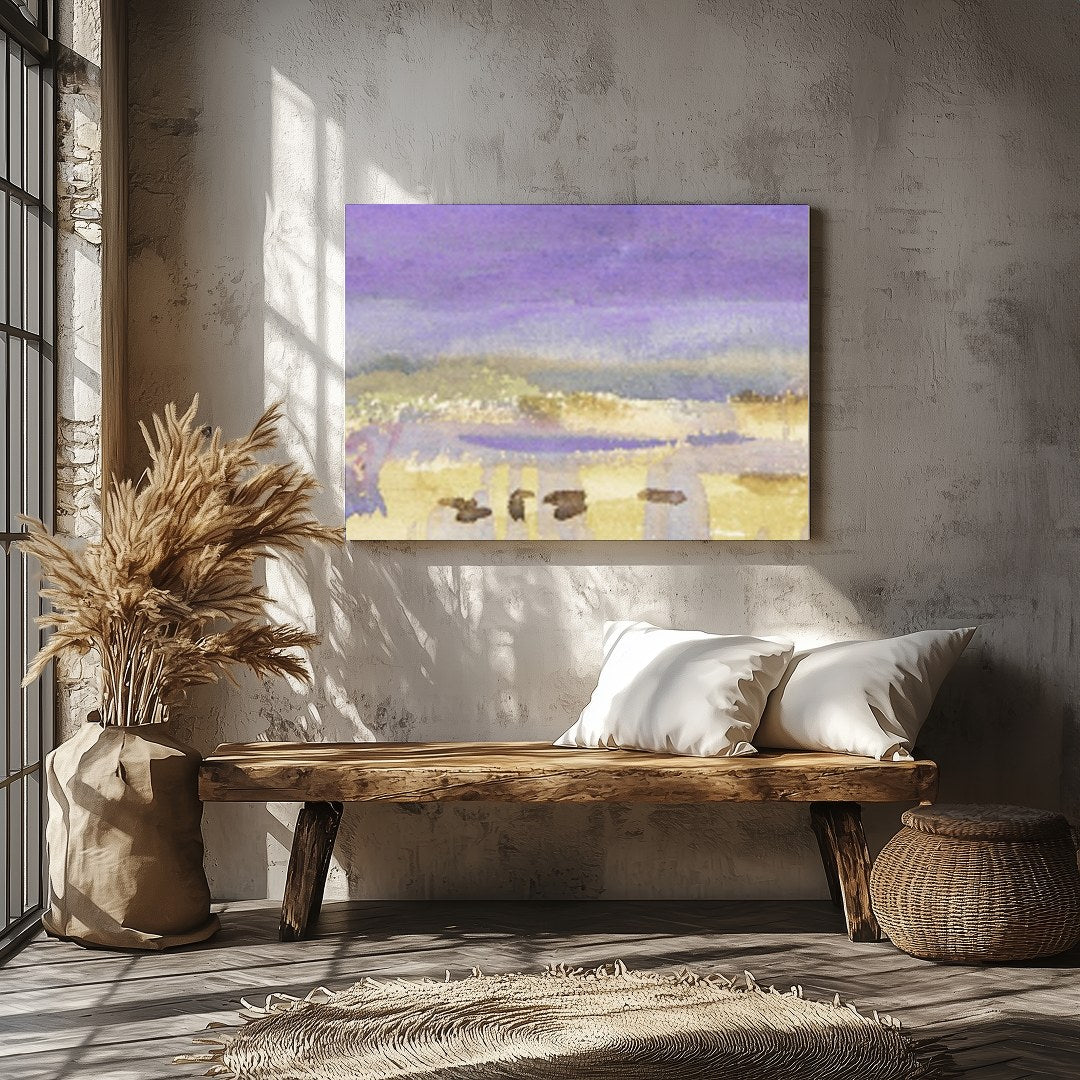 Experience the serene beauty of nature with this exquisite watercolor piece, showcasing dreamy for Veranda