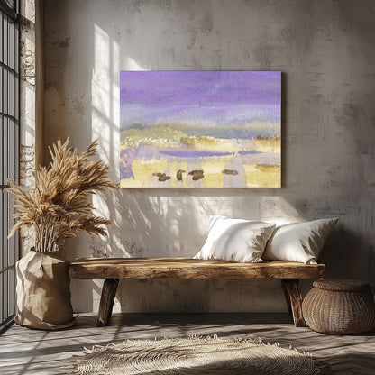 Experience the serene beauty of nature with this exquisite watercolor piece, showcasing dreamy for Veranda