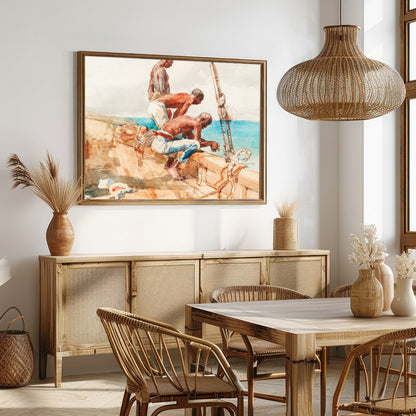 Immerse yourself in the serene beauty of this nautical masterpiece, capturing a moment of maritime for Dining