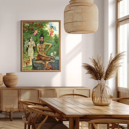 Immerse yourself in the serene beauty of this enchanting artwork, featuring a sage in meditation by for Extra Kitchen