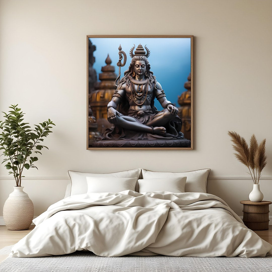 Immerse your space in the serene elegance of this mystical sculpture artwork. With intricate for Bedroom