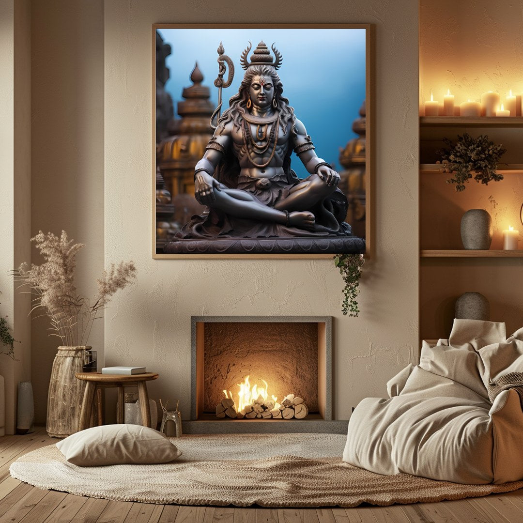 Immerse your space in the serene elegance of this mystical sculpture artwork. With intricate for Hall