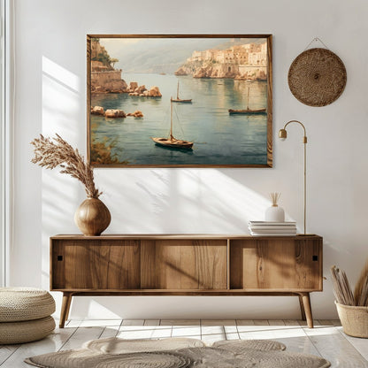 Immerse yourself in the serene beauty of this picturesque Mediterranean harbor. With its tranquil for Sitting Area