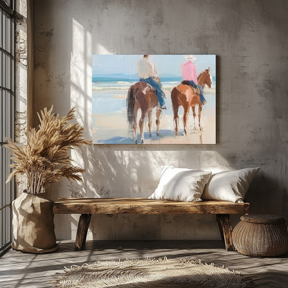 Immerse yourself in the serene beauty of a peaceful beach scene with this captivating artwork. for Veranda