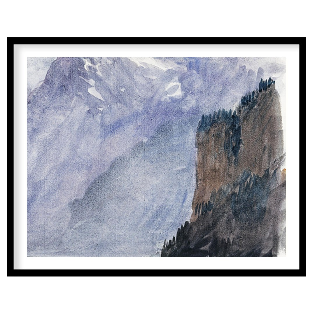 Experience the serene beauty of a mountain lake with this captivating watercolor artwork. This for abode