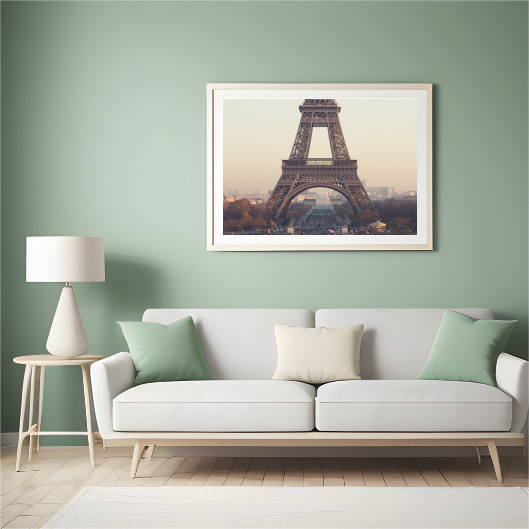 Capture the serene beauty of Paris at dawn with this breathtaking artwork. Featuring the iconic for Hall