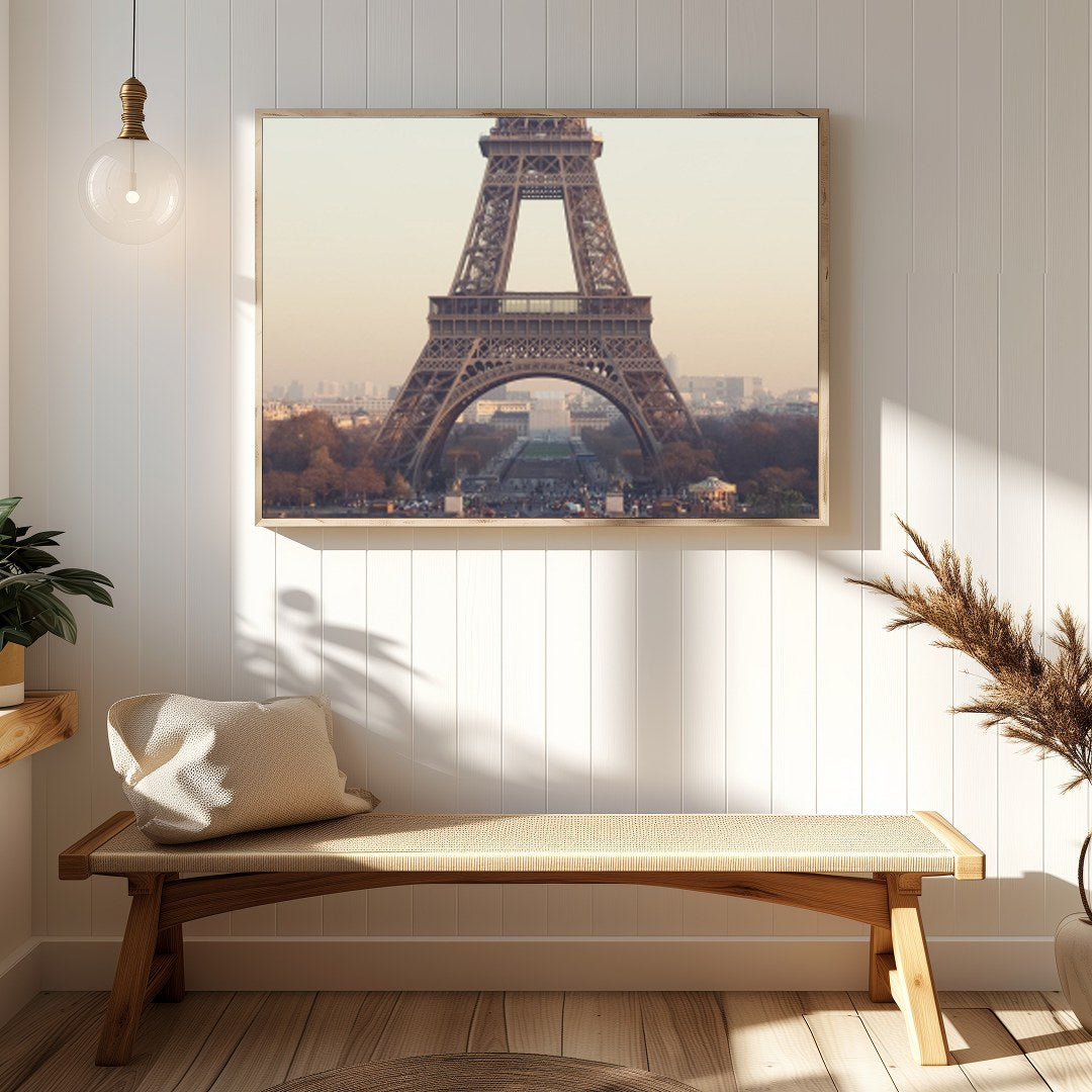 Capture the serene beauty of Paris at dawn with this breathtaking artwork. Featuring the iconic for Hallway