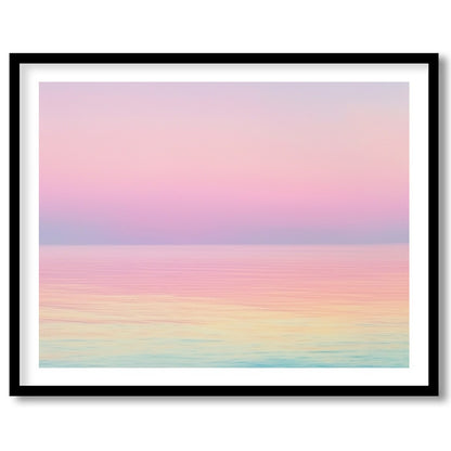 Immerse yourself in the serene beauty of this pastel seascape, where gentle hues blend seamlessly for interior