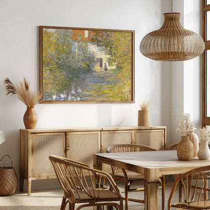 Immerse yourself in the serene beauty of this Impressionist masterpiece. The gentle play of light for Dining