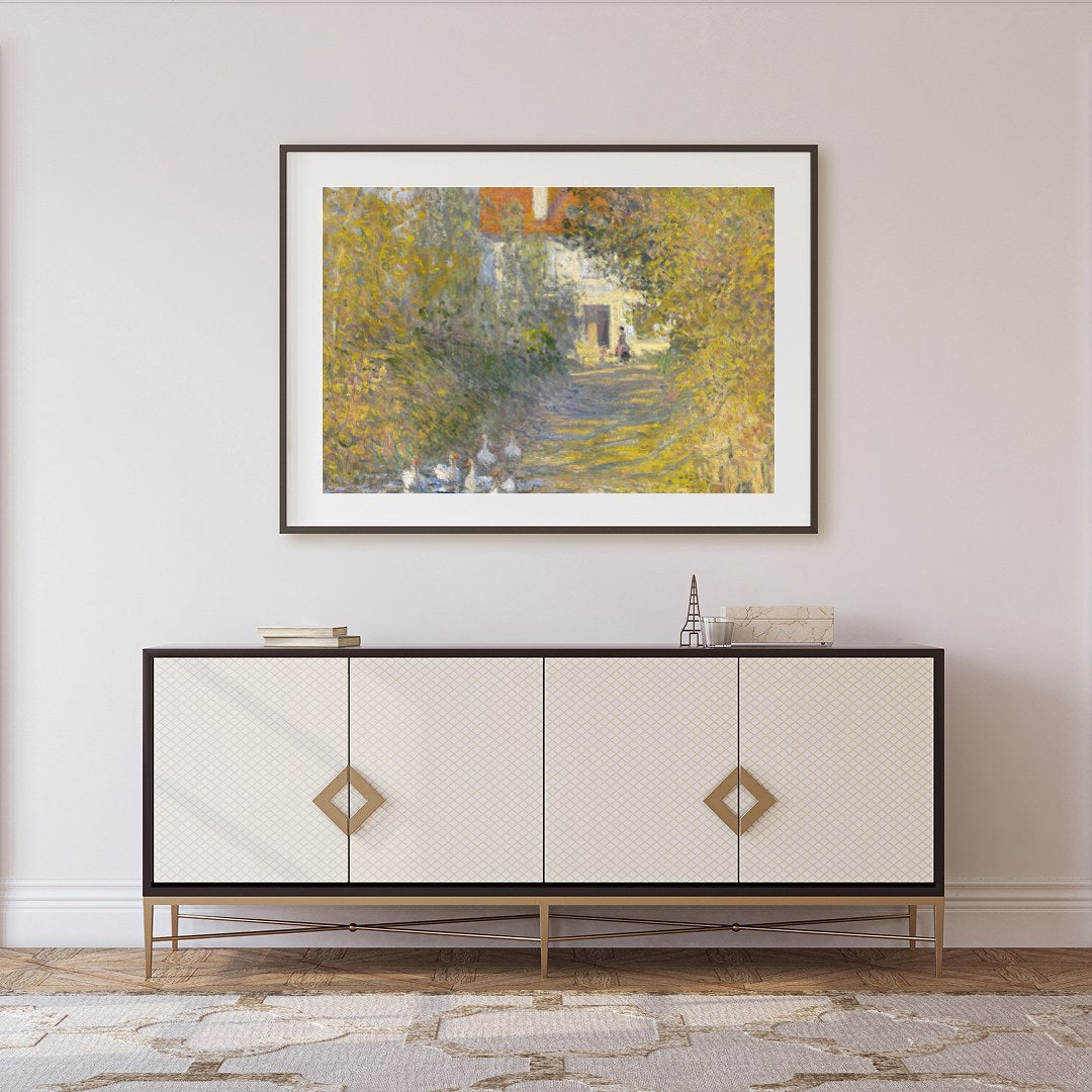 Immerse yourself in the serene beauty of this Impressionist masterpiece. The gentle play of light for Foyer