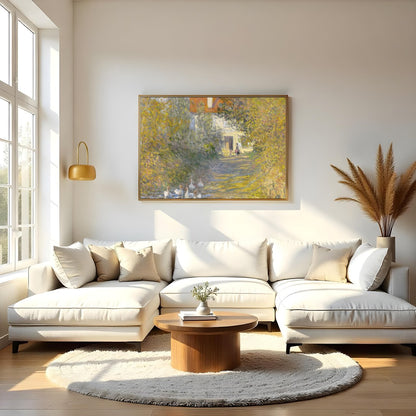 Immerse yourself in the serene beauty of this Impressionist masterpiece. The gentle play of light for Living Room