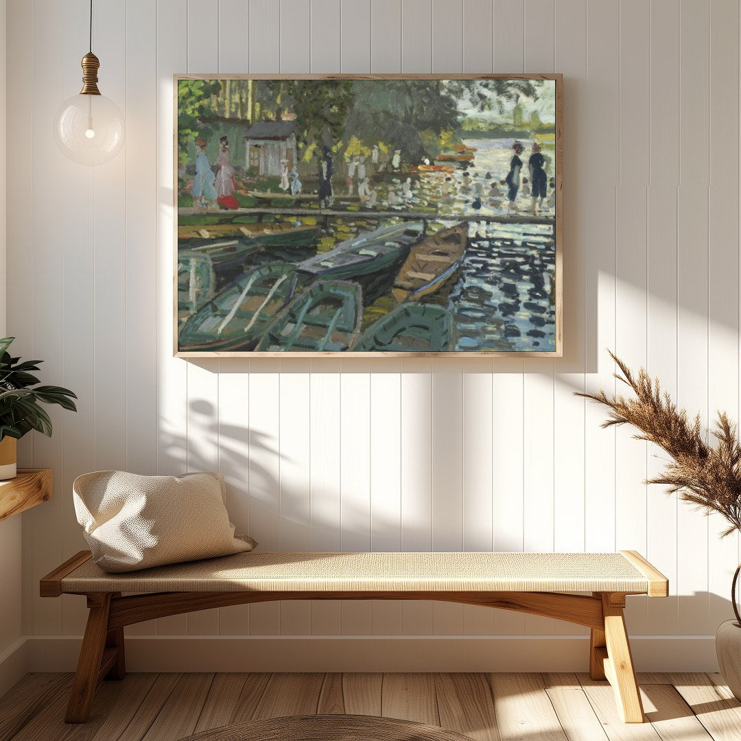 Immerse yourself in the serene beauty of this impressionist lakeside scene. With its vibrant for Hallway