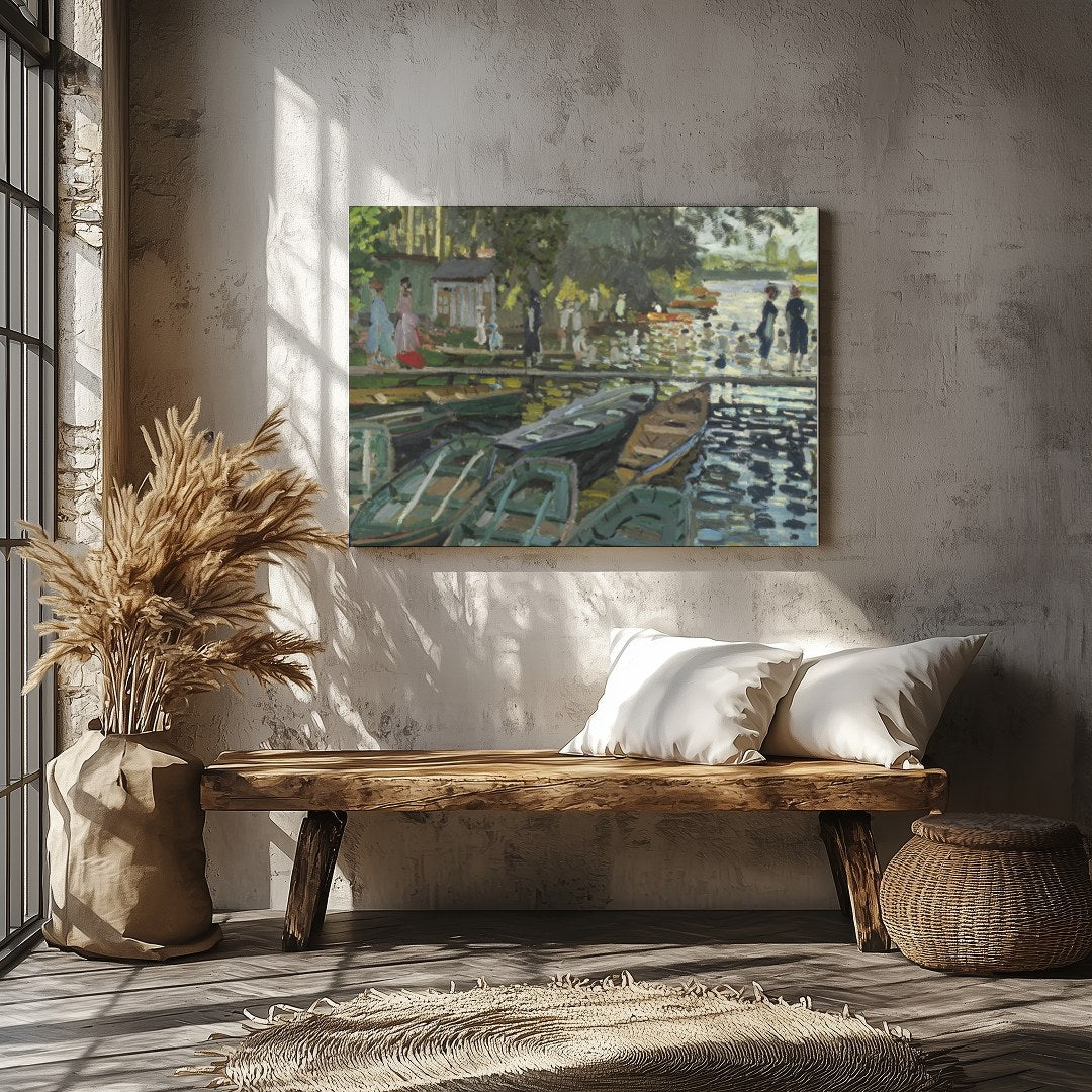 Immerse yourself in the serene beauty of this impressionist lakeside scene. With its vibrant for Veranda