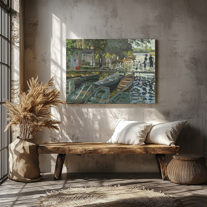 Immerse yourself in the serene beauty of this impressionist lakeside scene. With its vibrant for Veranda