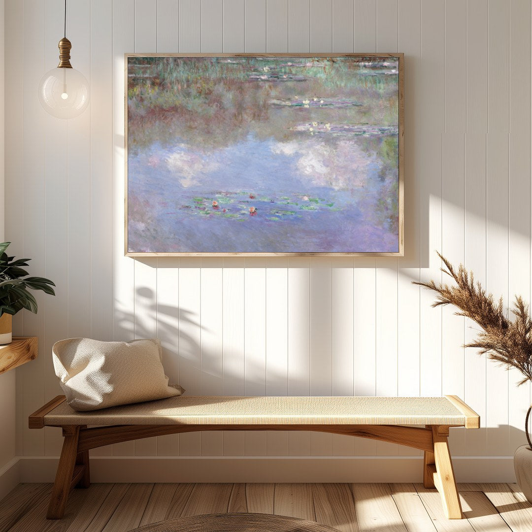 Immerse yourself in the serene beauty of nature with this stunning artwork depicting a tranquil for Hallway