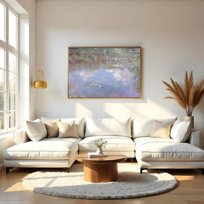 Immerse yourself in the serene beauty of nature with this stunning artwork depicting a tranquil for Living Room