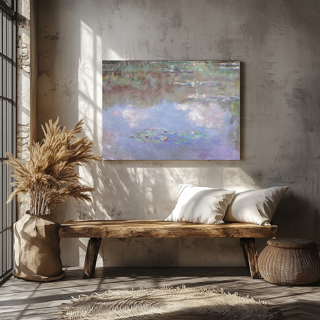Immerse yourself in the serene beauty of nature with this stunning artwork depicting a tranquil for Veranda