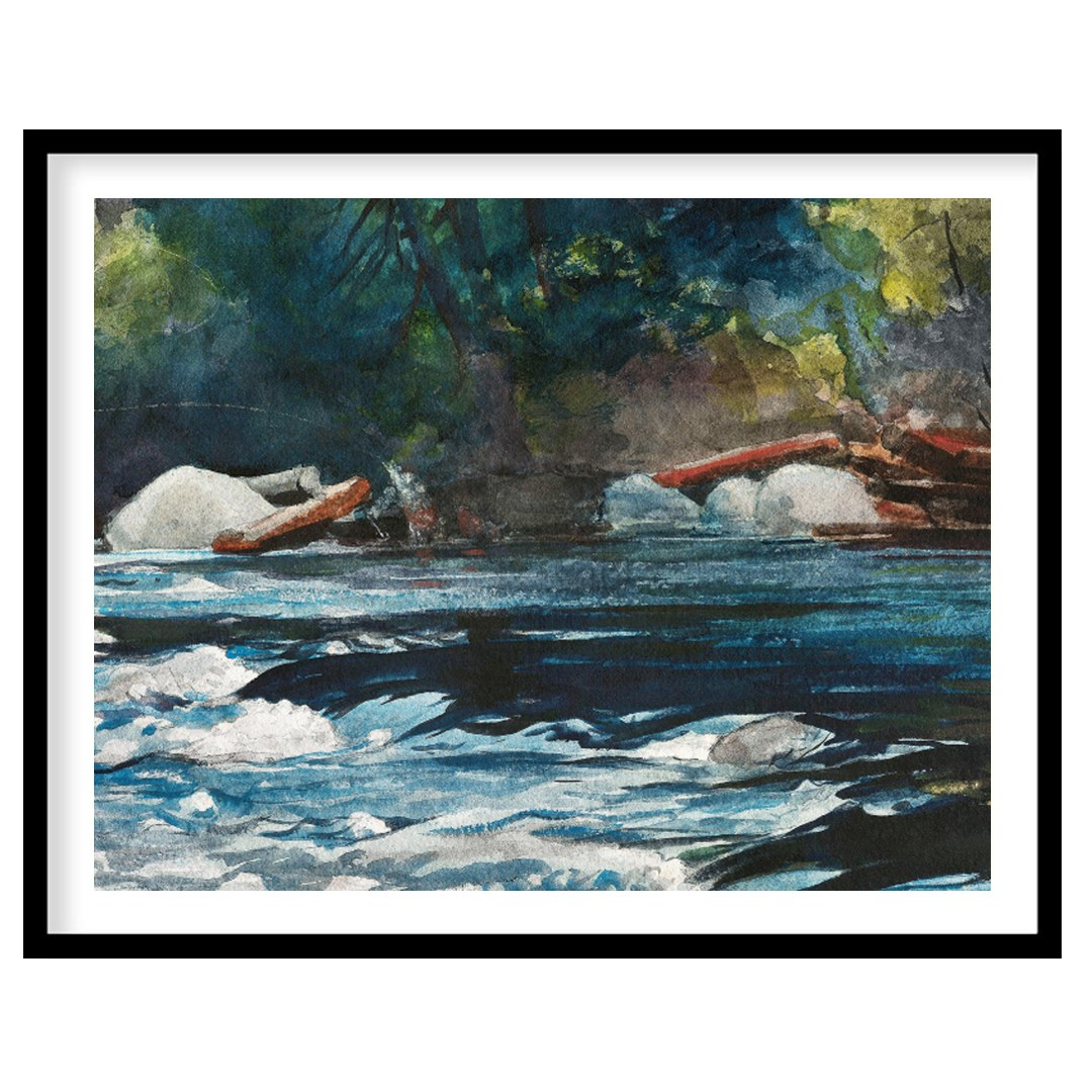 Immerse yourself in the serene beauty of nature with this stunning abstract depiction of a river for bedroom