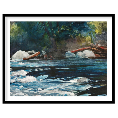 Immerse yourself in the serene beauty of nature with this stunning abstract depiction of a river for bedroom