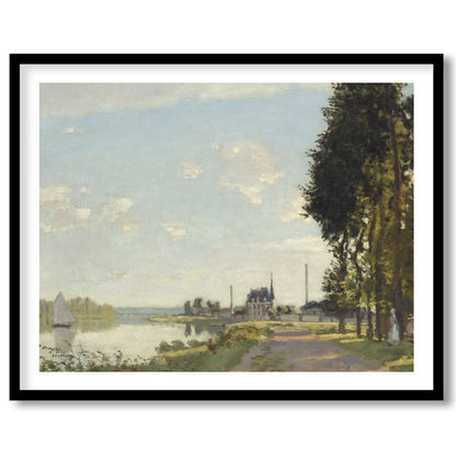 Immerse yourself in the serene beauty of this tranquil riverscape, where soft brushstrokes capture for abode
