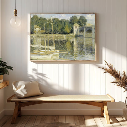 Immerse yourself in the serene beauty of this impressionist riverside scene. Capturing the gentle for gallery